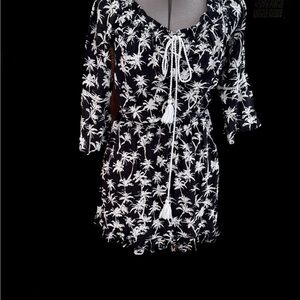 Blue Island Monochrome Patterned Dress